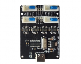 4Bit USB to UART Converter Module CH340 USB Type-C HUB TTL Signal Communicator